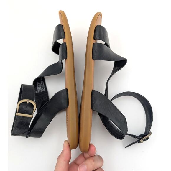 Børn Leah Ankle Strap Sandal Women's Leather Black/Brown Size US9M EU40 - Picture 5 of 8